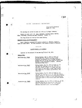 City Council Meeting Minutes, April 25, 1972