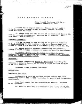 City Council Meeting Minutes, February 1, 1966
