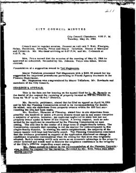 City Council Meeting Minutes, May 24, 1966