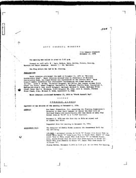 City Council Meeting Minutes, November 12, 1974