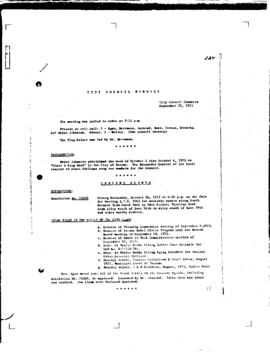 City Council Meeting Minutes, September 25, 1973