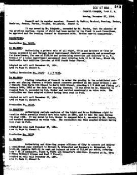 City Council Meeting Minutes, December 27, 1954