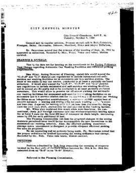 City Council Meeting Minutes, October 4, 1966