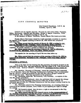 City Council Meeting Minutes, April 5, 1966
