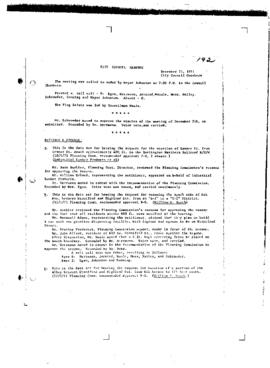City Council Meeting Minutes, December 21, 1971