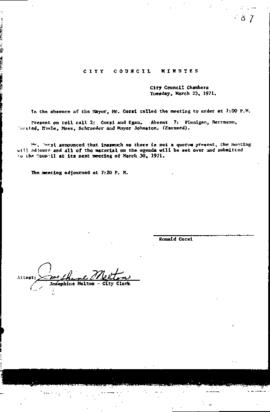 City Council Meeting Minutes, March 23, 1971