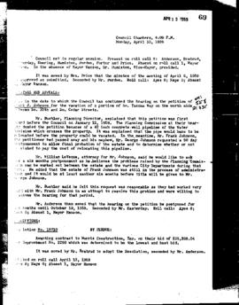 City Council Meeting Minutes, April 13, 1959