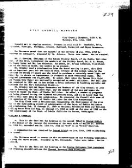 City Council Meeting Minutes, February 13, 1968