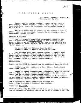City Council Meeting Minutes, July 5, 1966