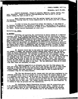 City Council Meeting Minutes, April 25, 1956