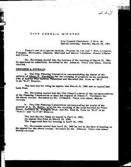 City Council Meeting Minutes, March 28, 1966