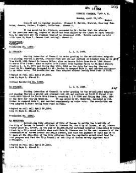 City Council Meeting Minutes, April 26, 1954