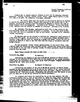 City Council Meeting Minutes, November 24, 1958