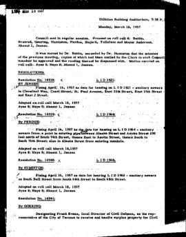 City Council Meeting Minutes, March 18, 1957