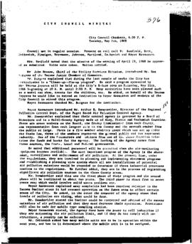 City Council Meeting Minutes, May 7, 1968