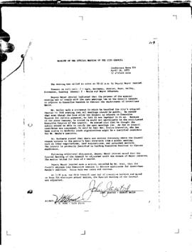 City Council Meeting Minutes, April 16, 1973