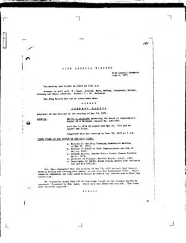 City Council Meeting Minutes, June 5, 1973