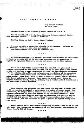 City Council Meeting Minutes, May 11, 1971