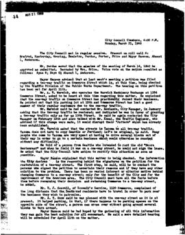 City Council Meeting Minutes, March 21, 1960
