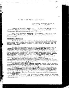 City Council Meeting Minutes, November 1, 1966