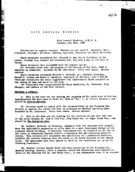 City Council Meeting Minutes, May 28, 1968