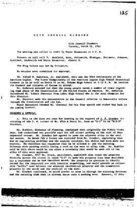 City Council Meeting Minutes, March 11, 1969