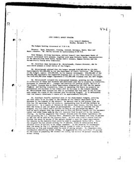 City Council Meeting Minutes, December 4, 1972