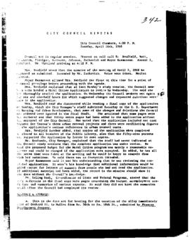 City Council Meeting Minutes, April 16, 1968