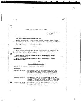 City Council Meeting Minutes, May 15, 1973