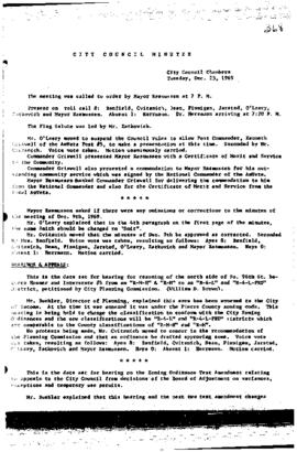 City Council Meeting Minutes, December 23, 1969