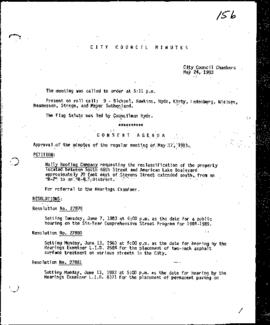 City Council Meeting Minutes, May 24, 1983