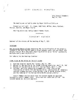 City Council Meeting Minutes, May 14, 1991