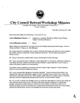 City Council Meeting Minutes, February 23, 2002