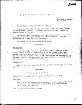 City Council Meeting Minutes, May 29, 1979