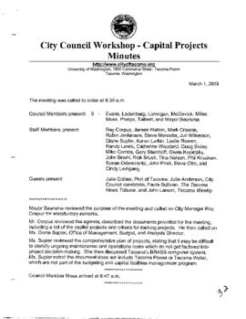 City Council Meeting Minutes, March 1, 2003