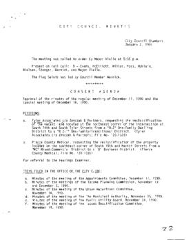 City Council Meeting Minutes, January 2, 1991