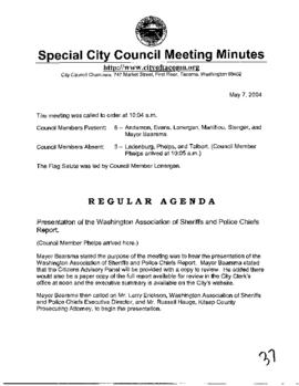 City Council Meeting Minutes, May 7, 2004