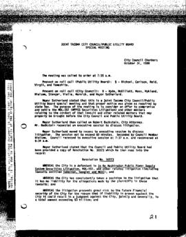 City Council Meeting Minutes, October 31, 1988