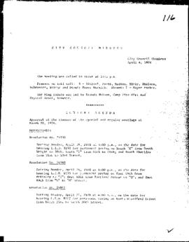 City Council Meeting Minutes, April 4, 1978