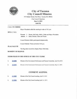City Council Meeting Minutes, June 11, 2019