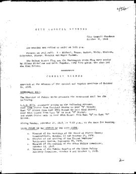 City Council Meeting Minutes, October 31, 1978