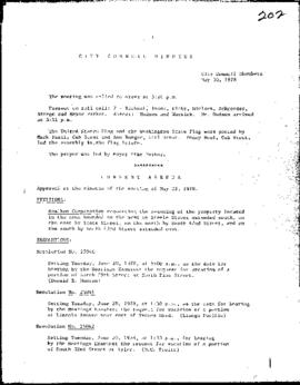 City Council Meeting Minutes, May 30, 1978