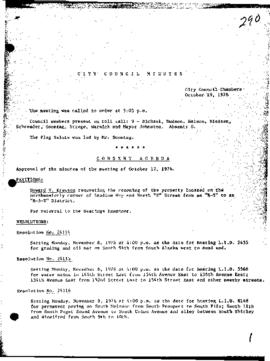 City Council Meeting Minutes, October 19, 1976