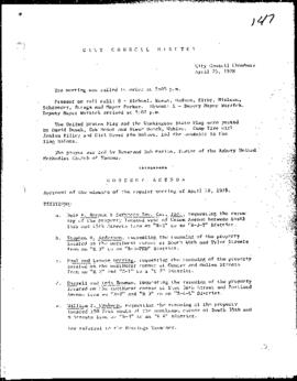 City Council Meeting Minutes, April 25, 1978