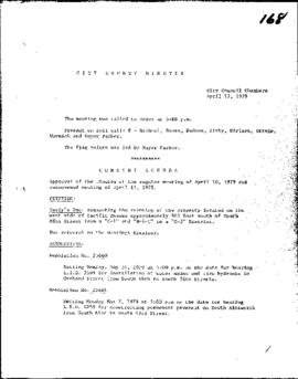 City Council Meeting Minutes, April 17, 1979