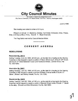 City Council Meeting Minutes, June 8, 1999