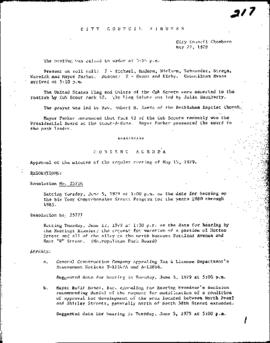 City Council Meeting Minutes, May 22, 1979