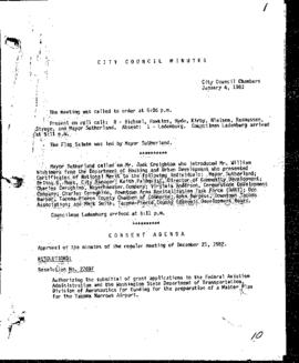 City Council Meeting Minutes, January 4, 1983