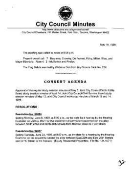 City Council Meeting Minutes, May 19, 1998