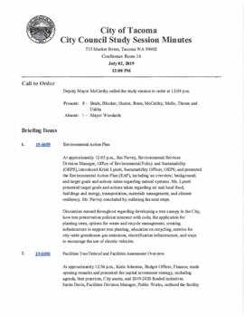 City Council Study Session Minutes, July 2, 2019